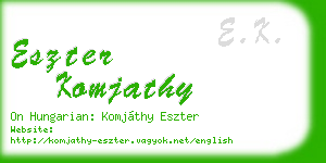 eszter komjathy business card