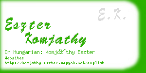 eszter komjathy business card